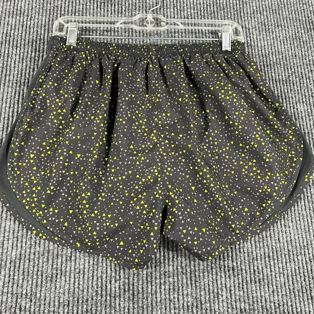 Nike Shorts Womens Large Black Lined Dri Fit Geometric Active Casual Workout Gym